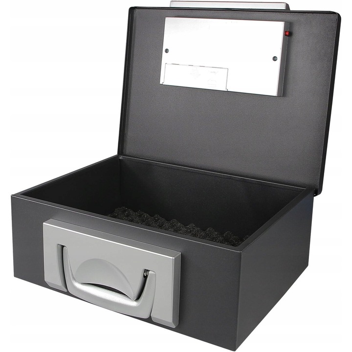 Cutie pentru documente TRS A4, cu inchidere electronica, neagra, 32,5x25,5x12,5cm