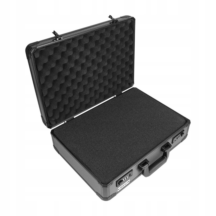 Valiza rigida, aluminiu, 46x33x15cm, negru