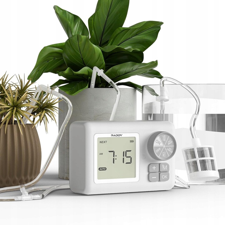 Raddy WS-6 automata csepegtető öntözőrendszer 15 növényhez, USB, 10 m tömlővel