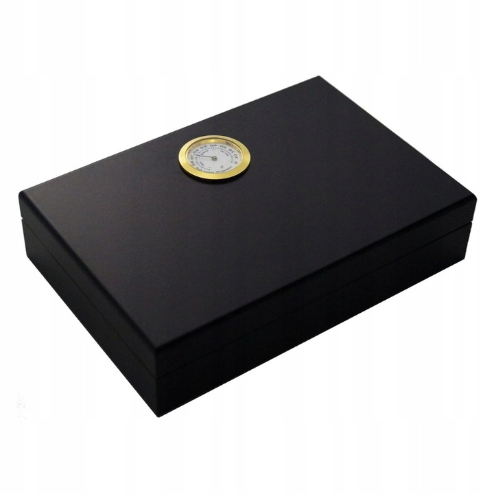 Humidor de calatorie, GERMANUS, negru, din lemn de cedru spaniol, capacitate 5-8 tigari