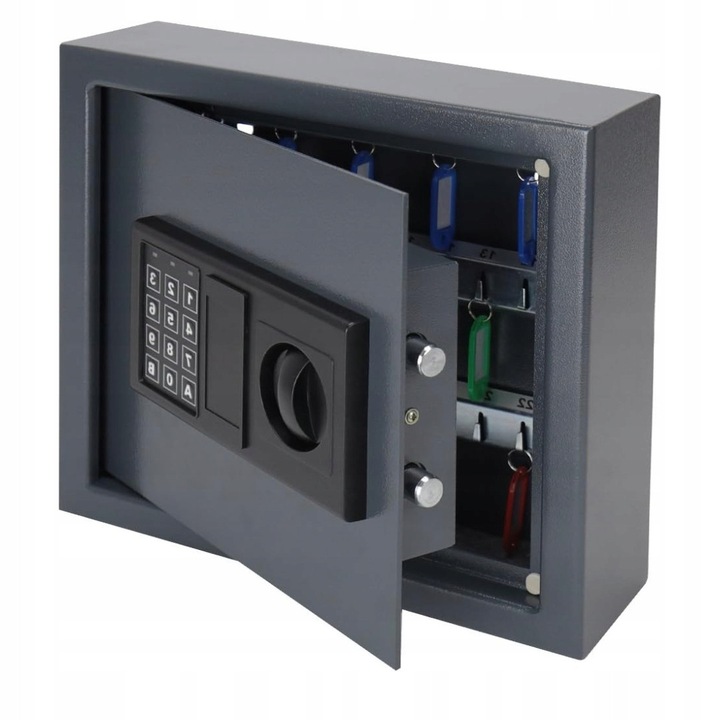 Seif pentru chei TRS, electronic, 30 carlige, antracit, 30x28x10cm