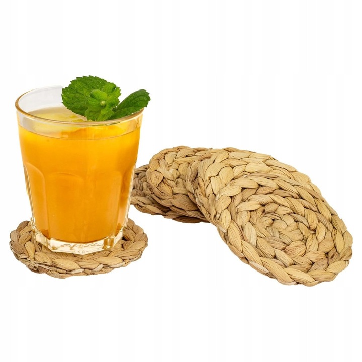 EcoCoaster italalátét szett, 6 darabos, vízijácint, 10cm x 1cm, környezetbarát