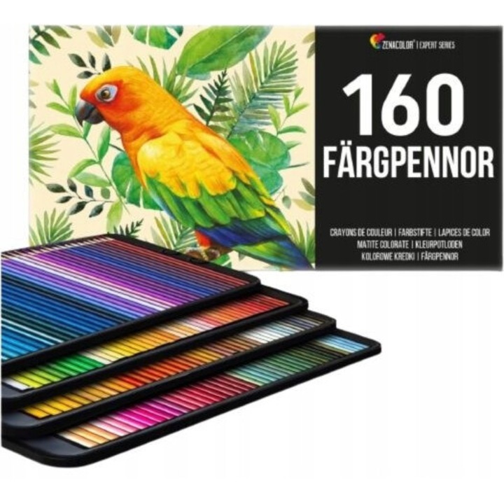 Set 160 creioane colorate TRS, multicolor, 38,1x20x5,5cm