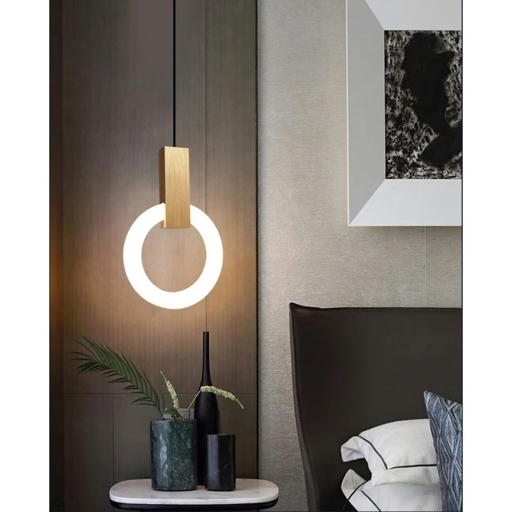 JIJU® LED пендел, GD 5821 /1 един кръг студена/топла/неутрална светлина