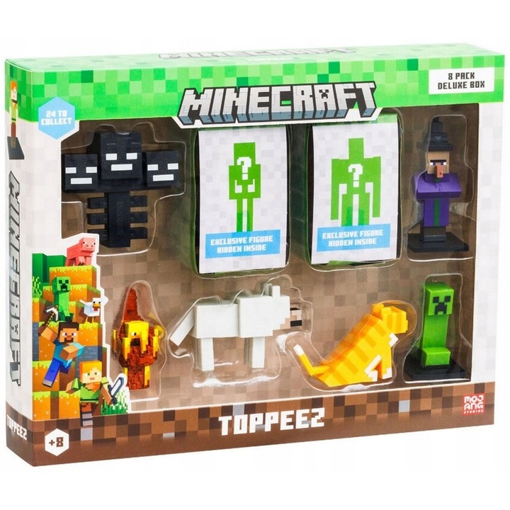 Комплект фигурки Minecraft 8 персонажа 6см за момчета