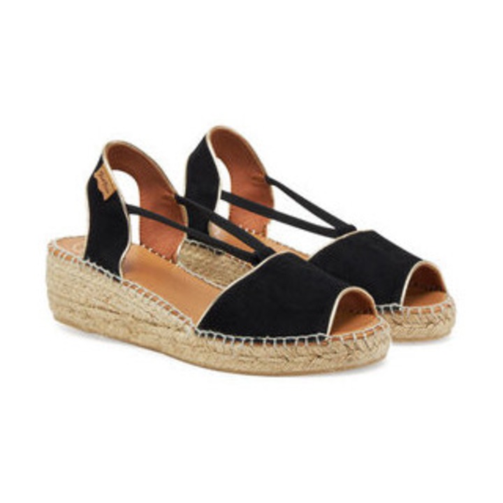 Toni Pons női espadrillák, 305031761, Természetes bőr, 39 EU, Fekete