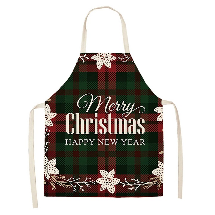 ZYBLSSBB, sort din in cu imprimeu buffalo plaid de Craciun, ajustabil, Multicolor, 55 x 68 cm