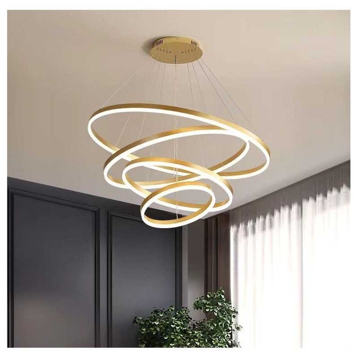 JIJU® Minimalist Ring LED полилей с WiFi дистанционно управление 2.4G златисто осветление/студено/топло/неутрално регулируем интензитет