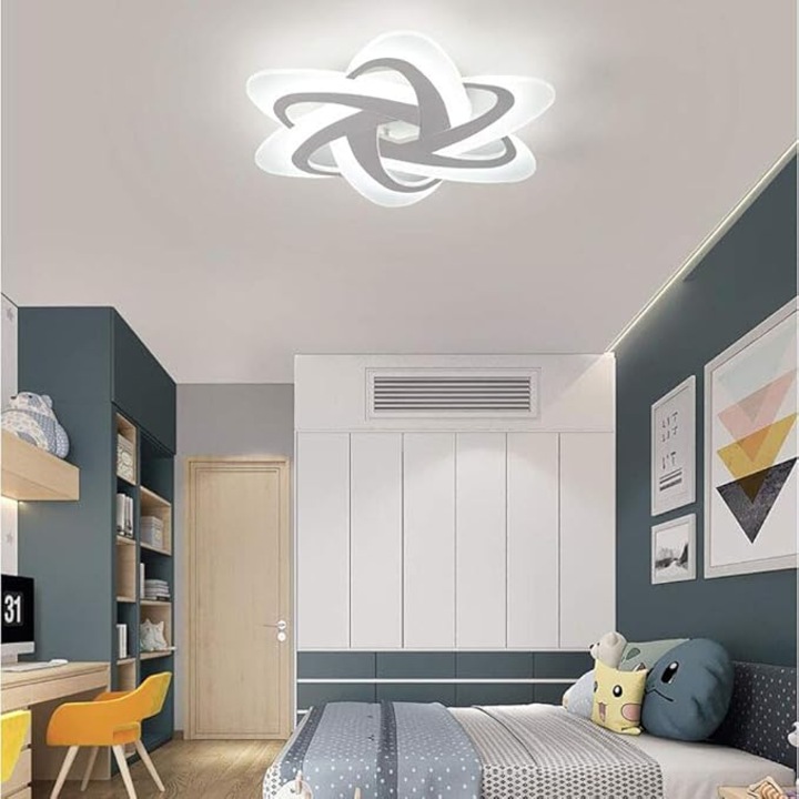 JIJU® Nebula LED полилей с WiFi дистанционно управление 48 см кафяв 2.4G светлина/студено/топло/неутрално регулируем интензитет