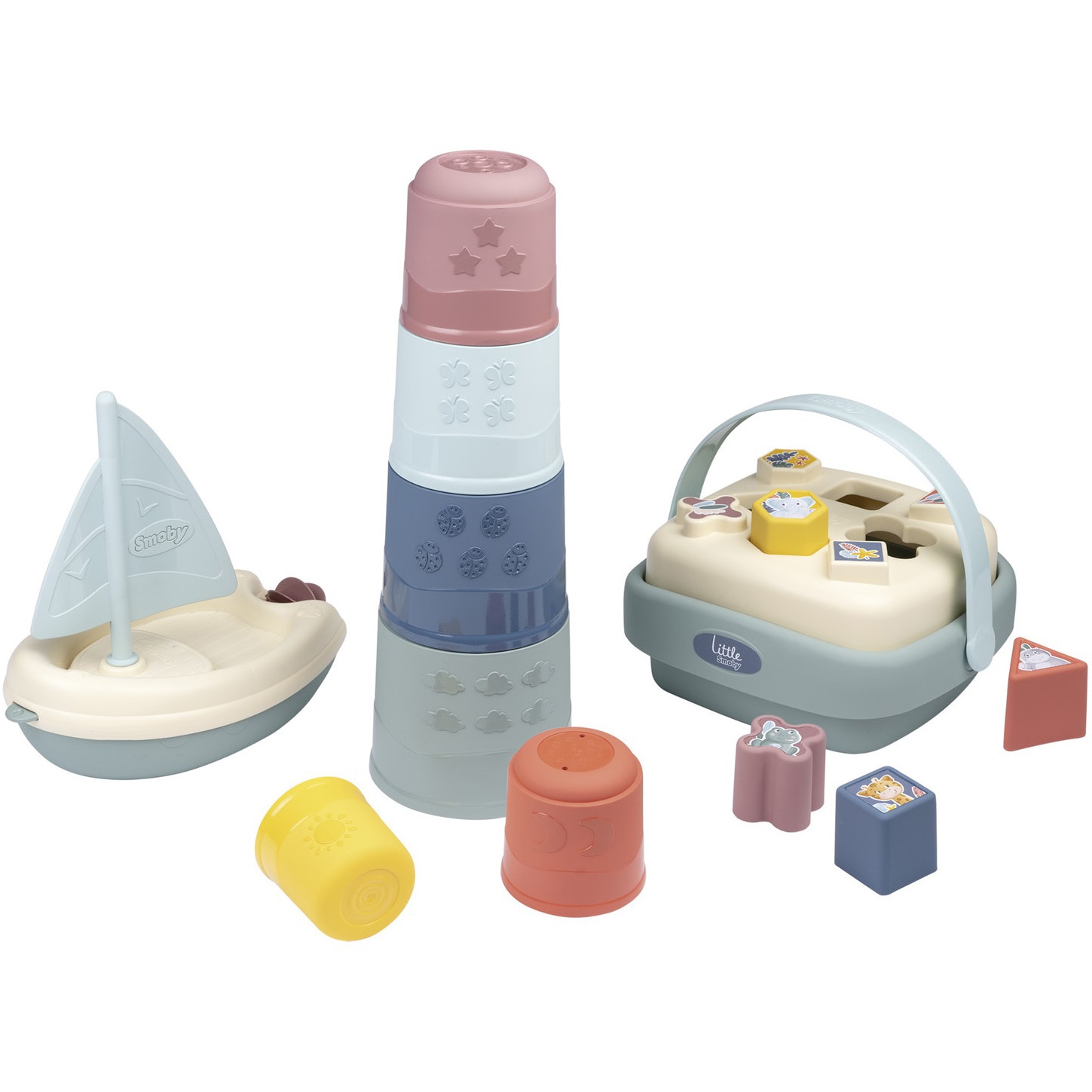 Set de joaca Smoby - Little Smoby, Activitati bebelusi si barcuta