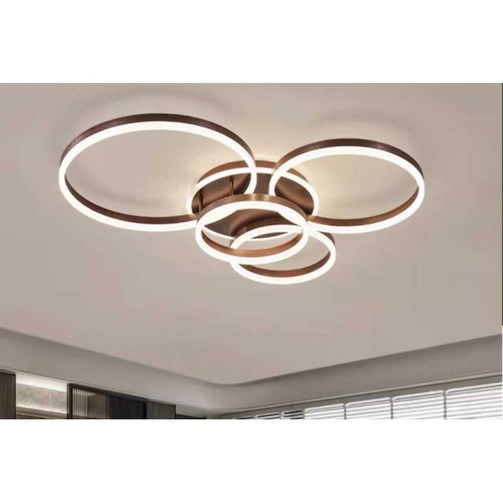 Lustra Sueva® LED 360W Maro 4 cecuri 60cm+50cm+40cm+30cm cu Telecomanda wifi 2.4G lumina/rece/calda/neutra intensitate reglabila