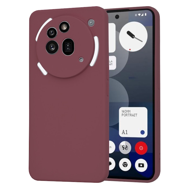 Case for Nothing Phone (3a) Pro Daden® Silicone SoftFlex, Ultra Slim, Enhanced Protection, Microfiber Interior, Cherry