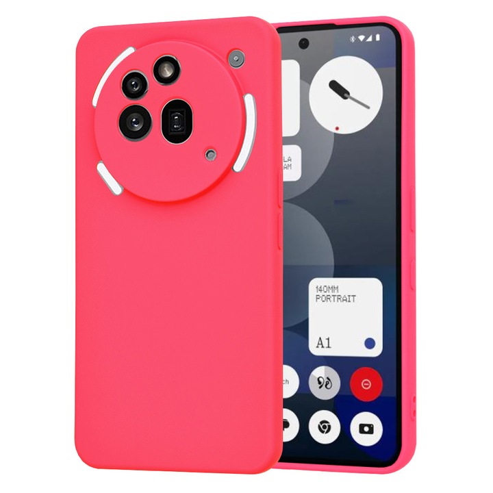 Калъф за телефон Nothing (3a) Pro Daden® Silicone SoftFlex, Ultra Slim, Enhanced Protection, Microfiber Interior, Neon Pink