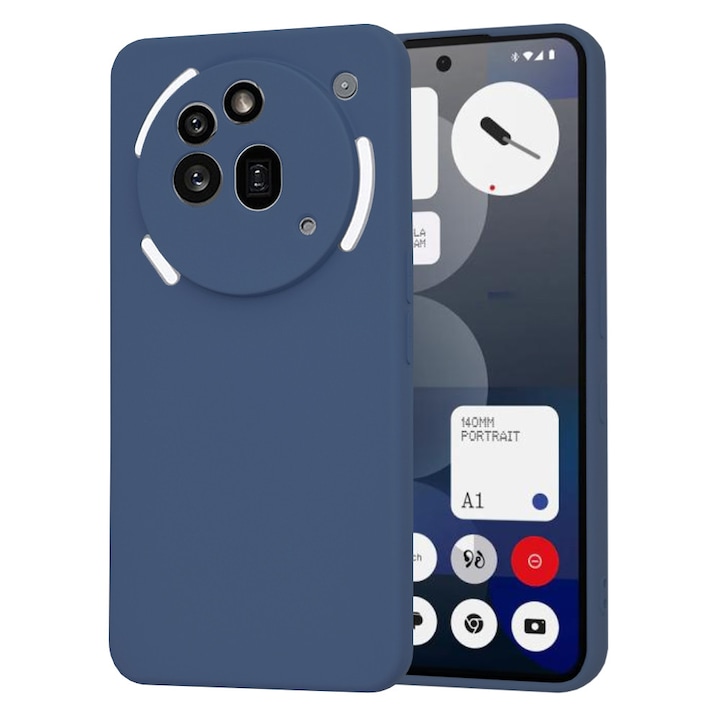 Case for Nothing Phone (3a) Pro Daden® Silicone SoftFlex, Ultra Slim, Enhanced Protection, Microfiber Interior, Dark Blue