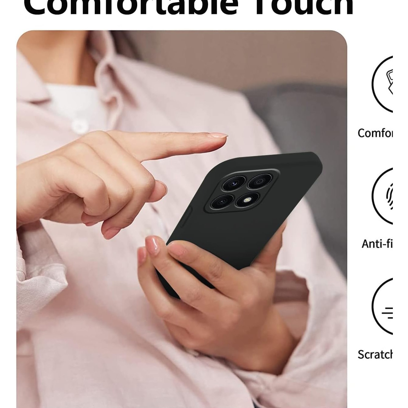 Husa telefon compatibila cu Xiaomi 14T Pro, Soft Silicone Premium, Anti-Soc, Protectie camera, Microfibra interior ( catifea ), Margini Ridicate pentru Protectia Ecranului, Negru