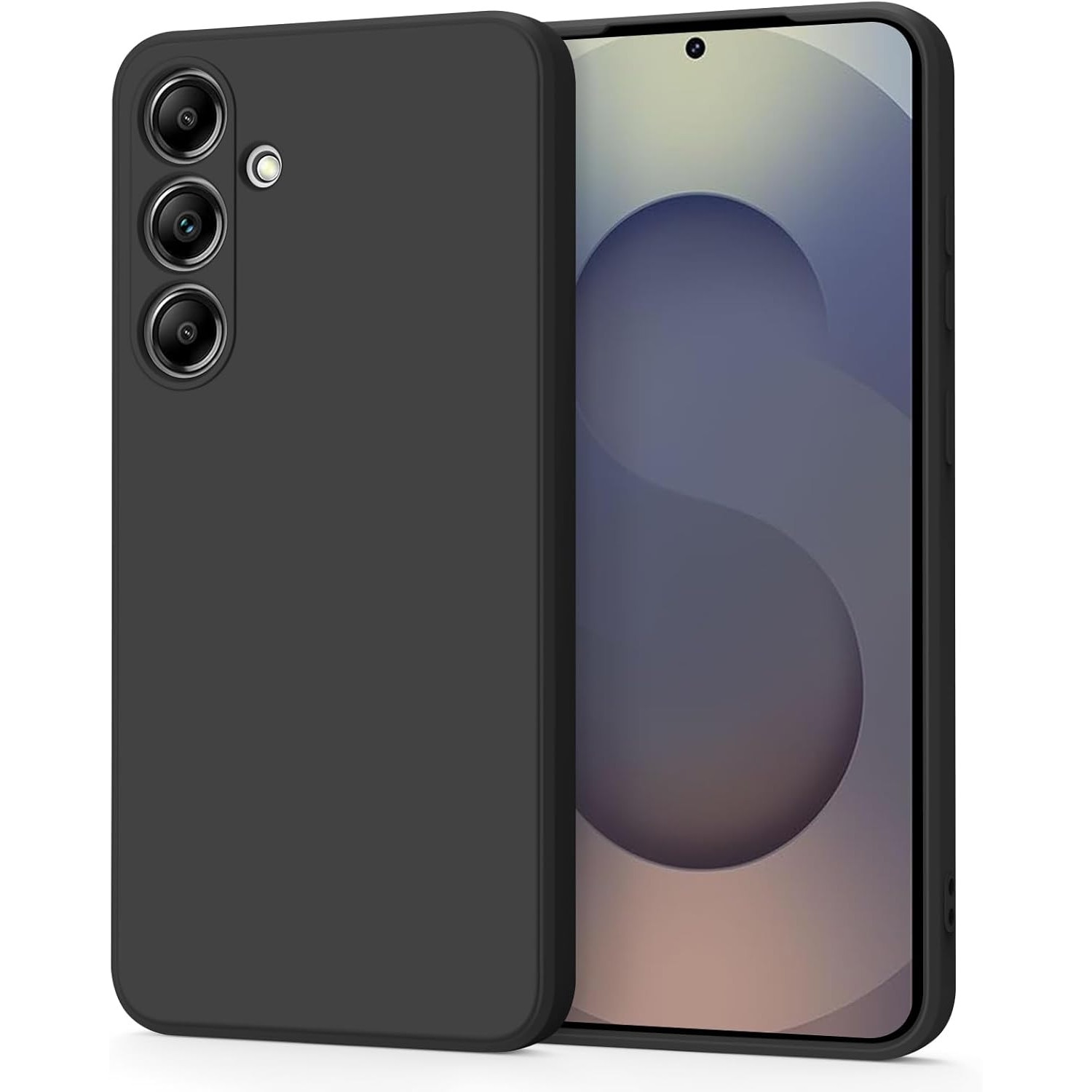 Husa telefon compatibila cu Samsung Galaxy A16 4G / A16 5G, Soft Silicone Premium, Anti-Soc, Protectie camera, Microfibra interior ( catifea ), Margini Ridicate pentru Protectia Ecranului, Negru