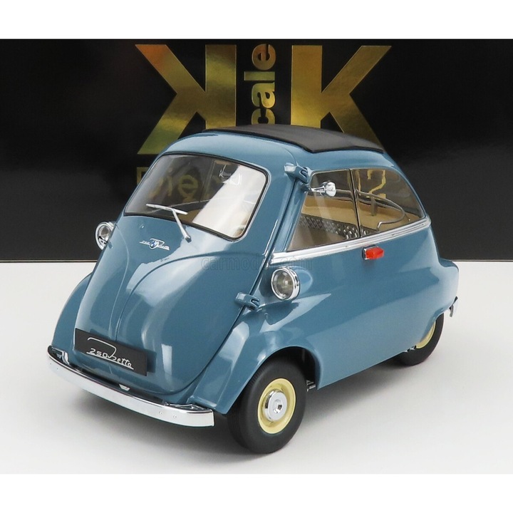 Kk méretű autómodell BMW Isetta 1959 1:12, kék