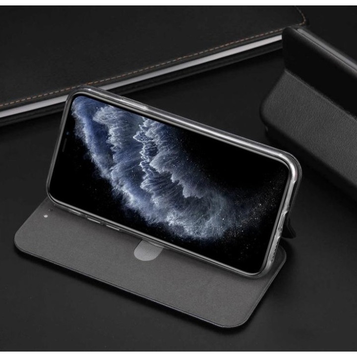 Husa Flip cover magnetic compatibila cu Samsung Galaxy A17, Negru