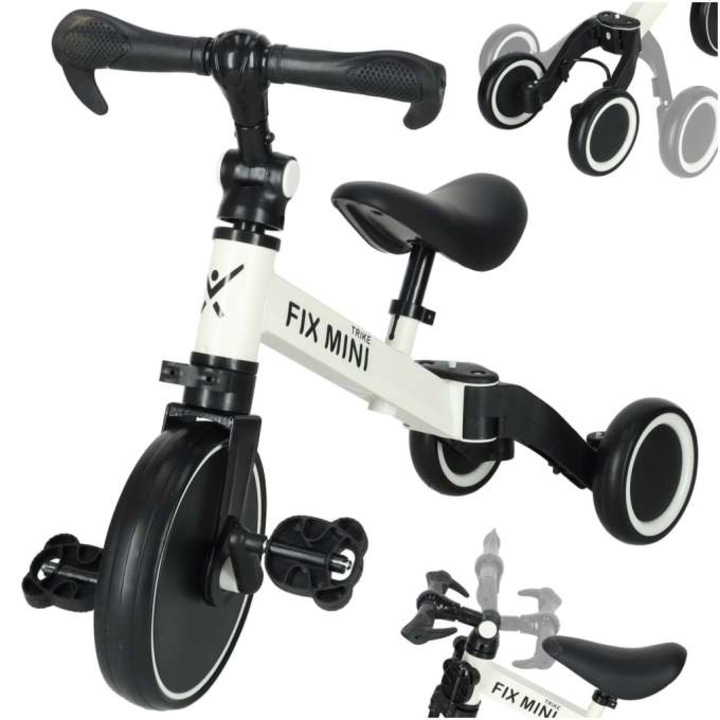 Trike Fix Mini баланс велосипед 3в1 многофункционален велосипед бял