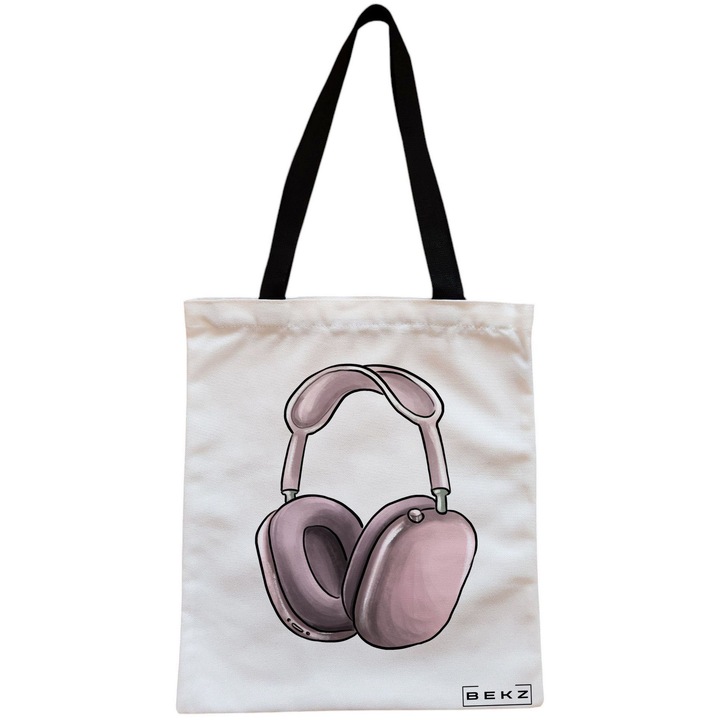 Vászon hordtáska női utazó lányoknak 15, 38x34,5 cm, fehér, BEKZ