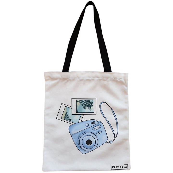 Vászon hordtáska női utazó lányoknak 14, 38x34,5 cm, fehér, BEKZ