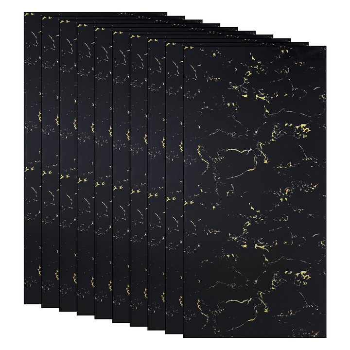 Set 10 x tapet autoadeziv imitatie marmura NEXTLY, waterproof, ajustabil, adeziv puternic, usor de montat, suprafata acoperire 1.8 mp, 30x60 cm, 2mm grosime 116-14n