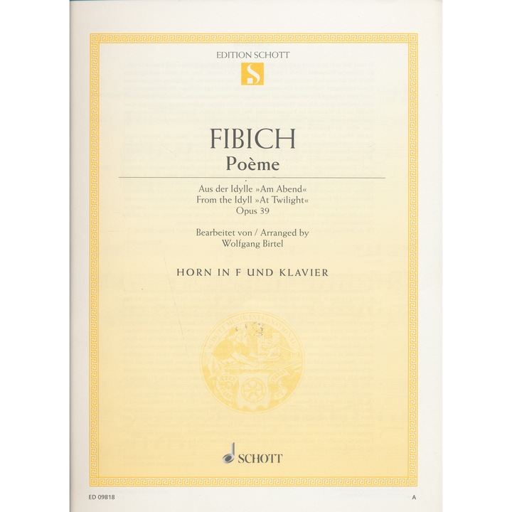 Zdeněk Fibich: Poemă - pentru corn, cu acompaniament de pian