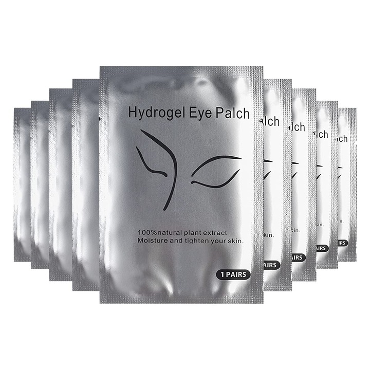 Hydrogel Classic Eye Patch szempillahosszabbításhoz, 50 pár tapasz készlet hidratáló géllel, SOLLUXE®