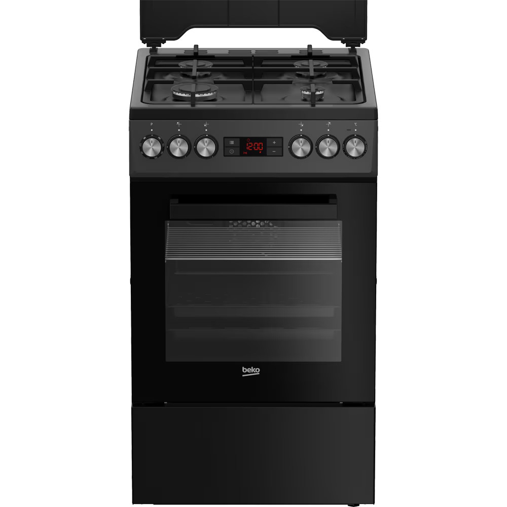 Aragaz electric pe gaz Beko, 4 arzatoare, 55l, negru, 50x85x60cm