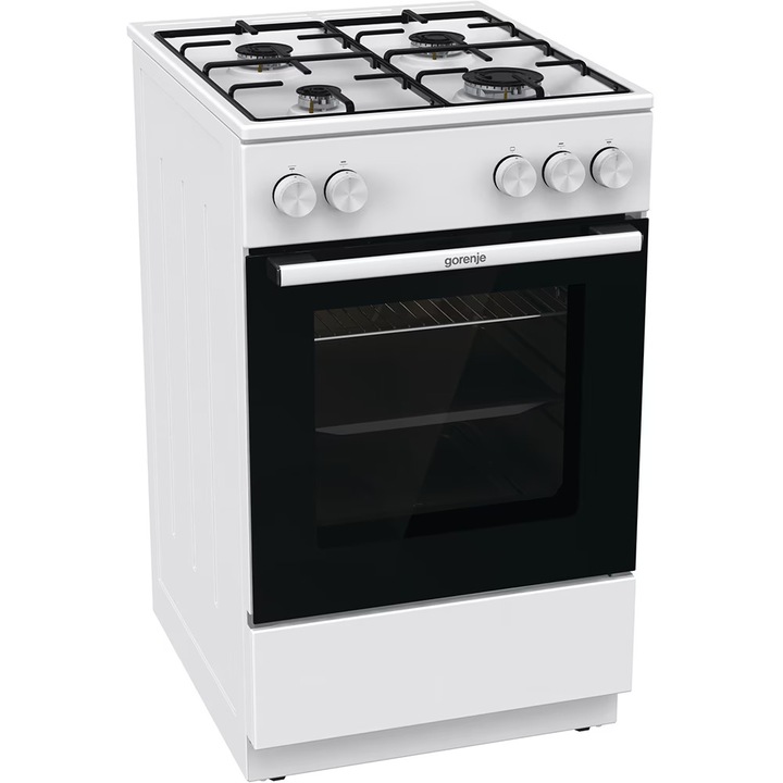 Gáztűzhely GORENJE GG5A12WJ, 4 égős, Gáz, L 50 cm, Fehér