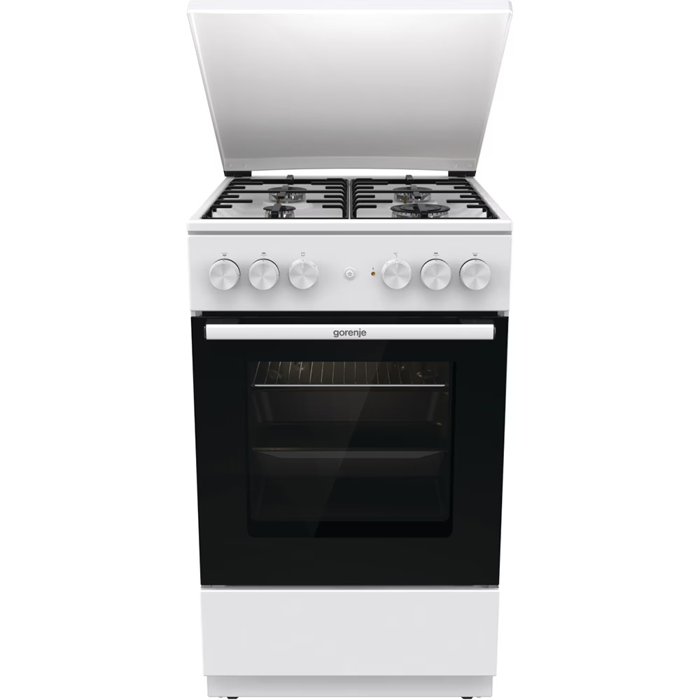 Aragaz GORENJE GK5A22WH, 4 arzatoare, Mixt, Gaz si Electric, L 50 cm, Grill, Alb
