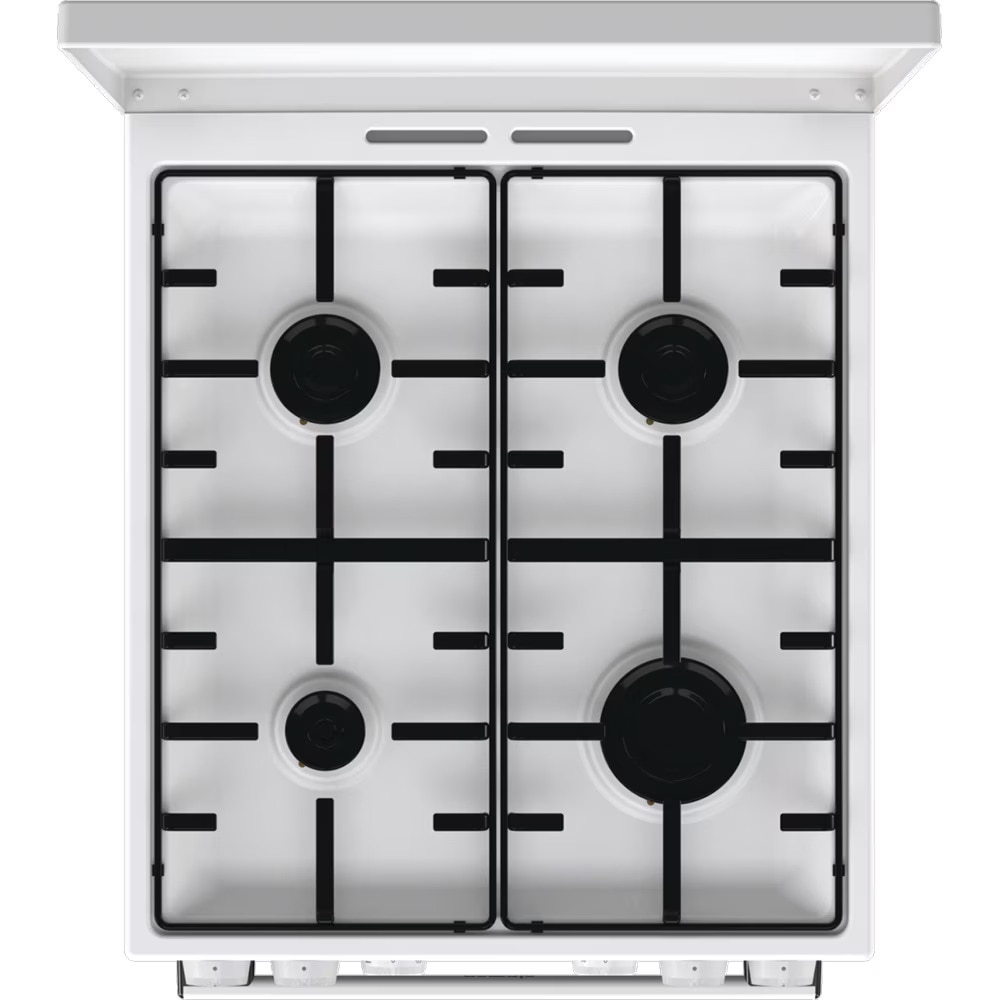 Aragaz GORENJE GK5A22WH, 4 arzatoare, Mixt, Gaz si Electric, L 50 cm, Grill, Alb