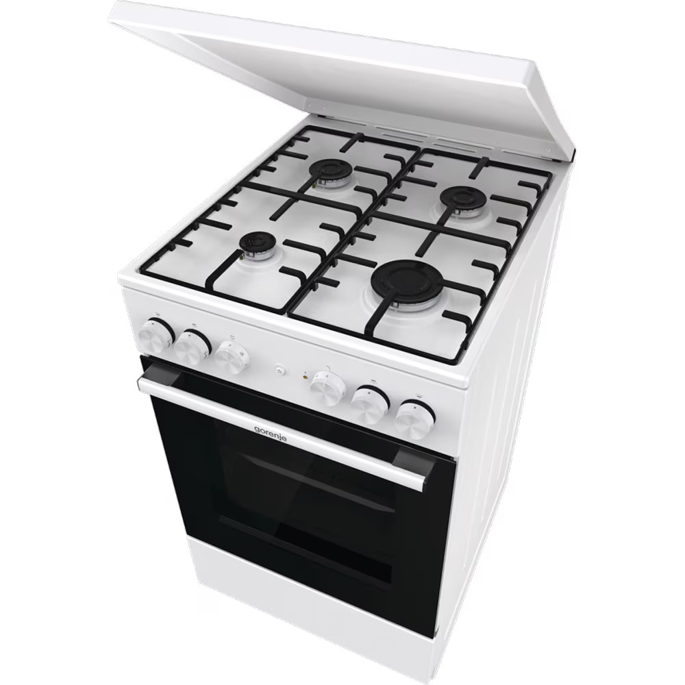 Aragaz GORENJE GK5A22WH, 4 arzatoare, Mixt, Gaz si Electric, L 50 cm, Grill, Alb
