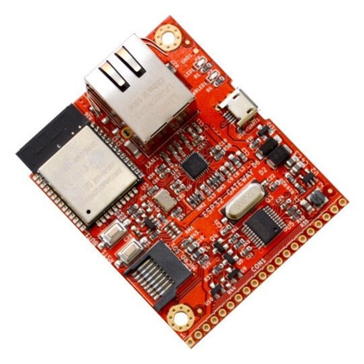 Печатна платка ESP32-GATEWAY OLIMEX, Ethernet 100Mb, WiFi, BLE, 50x62mm