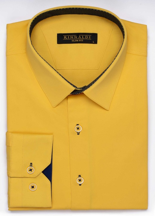 Rinnaldi Camasa barbat 7090 CR 1 Slim Fit, Galbena, Galben