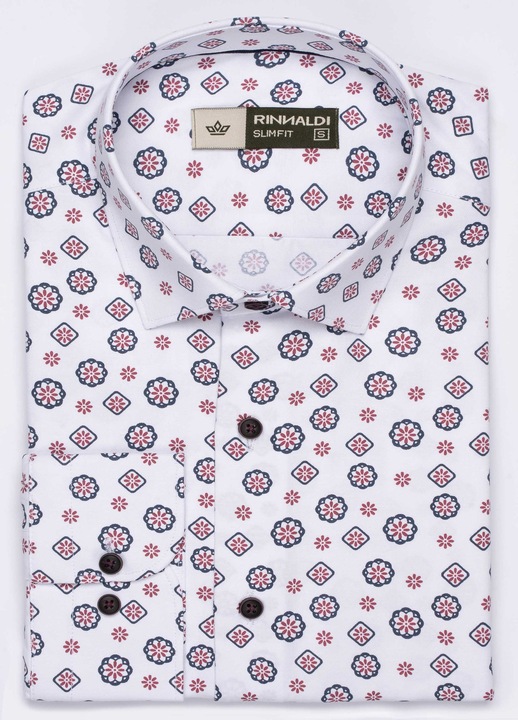Rinnaldi Camasa barbat 2024 CR 17 Slim Fit, Alb