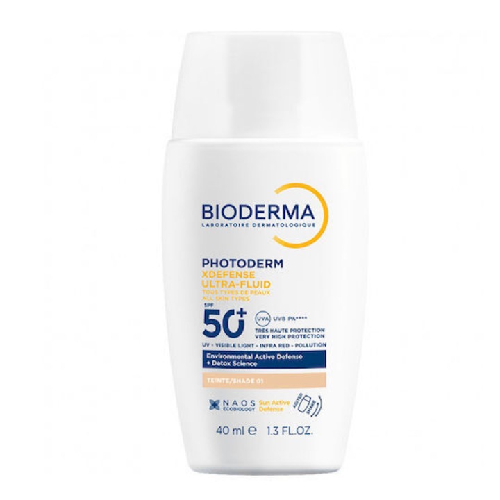 Bioderma Photoderm XDefense Ultra-Fluid SPF50+ 40ml, nuanta 01, protectie solara, efect matifiant