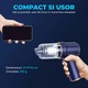 Elindor® 2 az 1-ben hordozható autós porszívó, vezeték nélküli, 9000Pa, fúvófunkcióval és LED lámpával, 120 W, 4000 mAh akkumulátor, kompakt, HEPA szűrő, tartozékok autóba, otthonra, irodába, kék