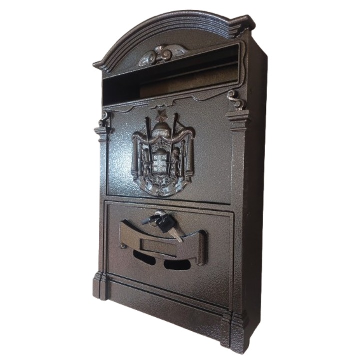 Casuta postala metalica, Maro, 255x90x410 mm