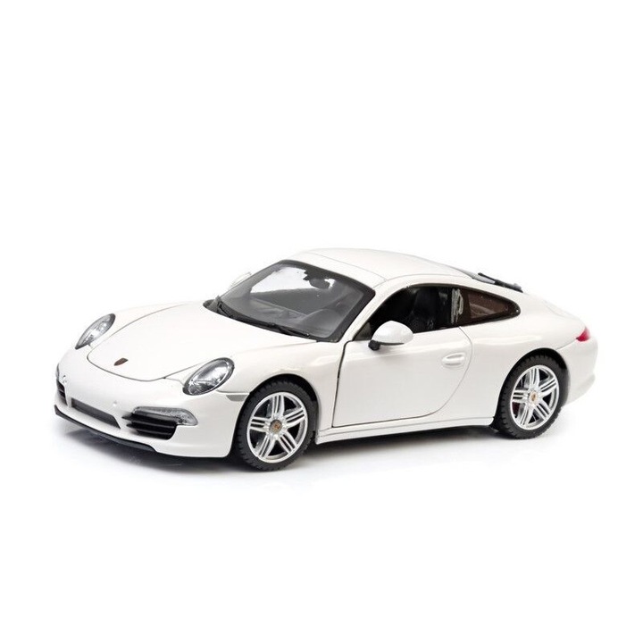 Modelautó Porsche 911 Carrera S 1:24, fehér, 19cm, szett finom részletekkel