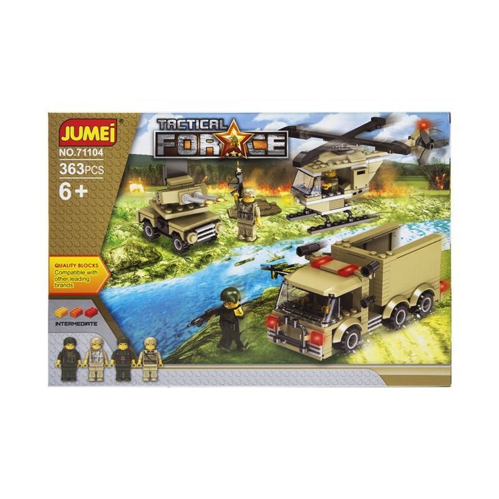 Конструктор Jumei Tactical Force, 363 елемента, 38x26см, многоцветен, +6 години
