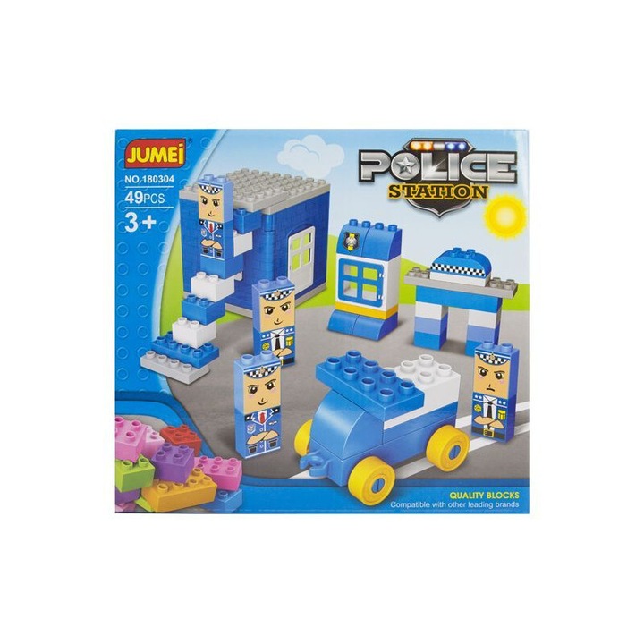 Конструктор Jumei Police Station Building Sets, 49 елемента, 28x26cm, +3 години