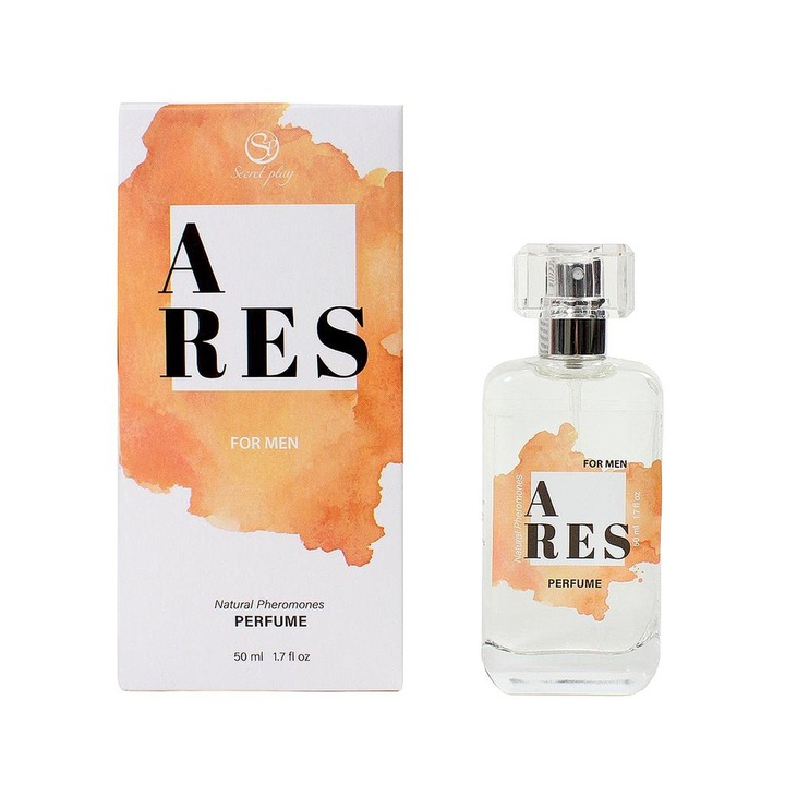 Parfum barbati Secret Play Ares, lemnos, 50 ml, cu feromoni