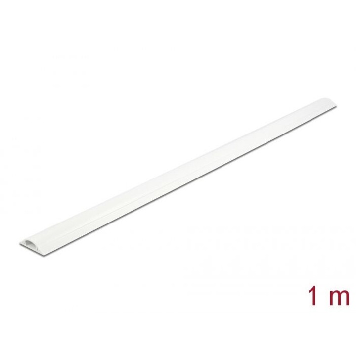 Canal autoadeziv DeLock 30x8mm, lungime 1m, alb