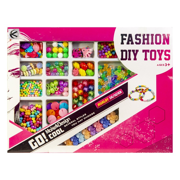 Комплект за създаване на бижута, Kathay-Haster, 14 модела, Многоцветен, 30x3x23см