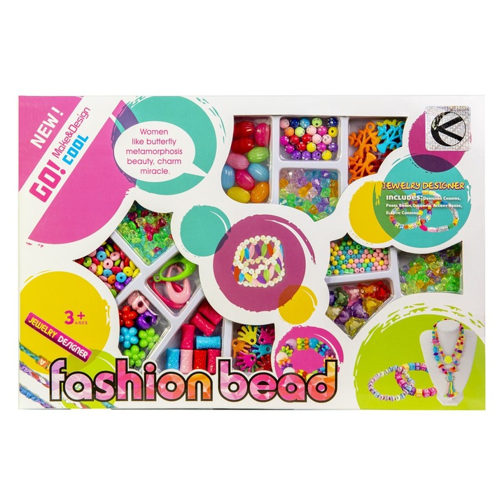 Комплект за създаване на бижута Kathay-Haster, 13 дизайна на мъниста, 34x3x23 см