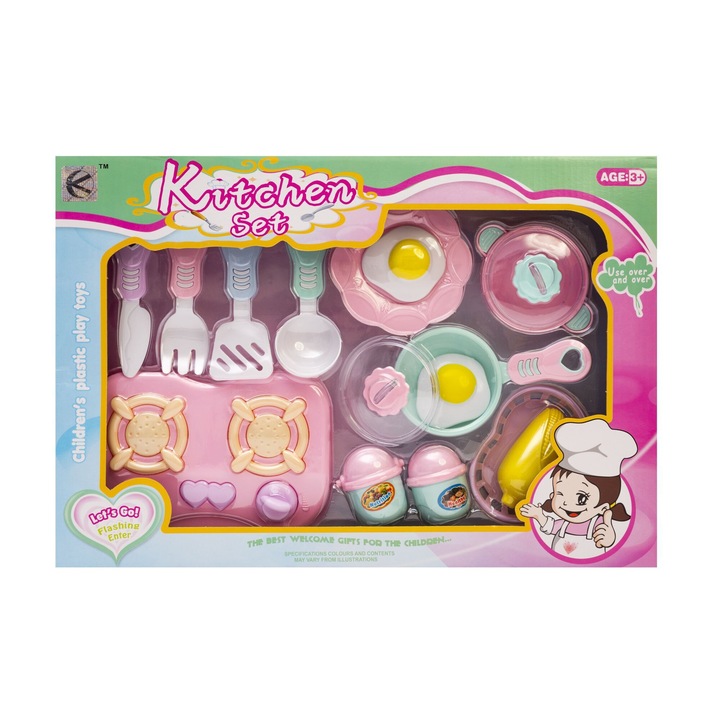 Детски кухненски комплект Kathay-Haster 16 елемента пластмаса +3г