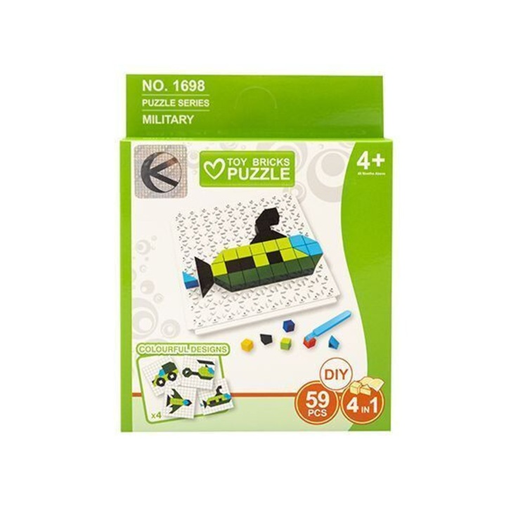 Пъзел Kathay-Haster, Toy Bricks, 59 елемента, модел превозно средство, +4 години