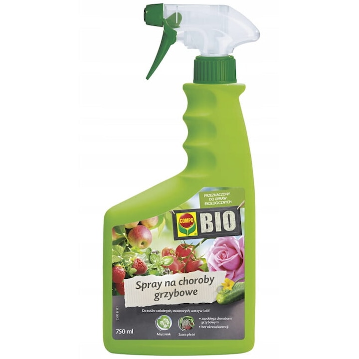 Spray gombás betegségek leküzdésére, Compo, 750ml, természetes formula, könnyen használható