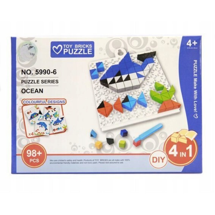 Toy Bricks puzzle, 98 tengeri állat elem, +3 év